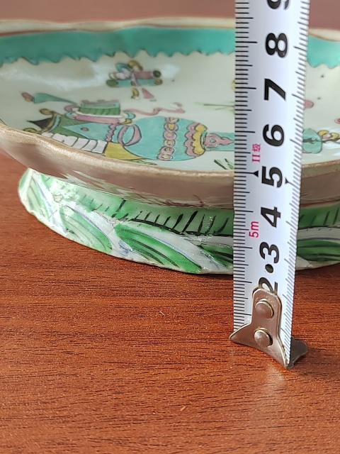 古玩陶瓷清末民國博古粉彩盤拍賣,當前價格880元