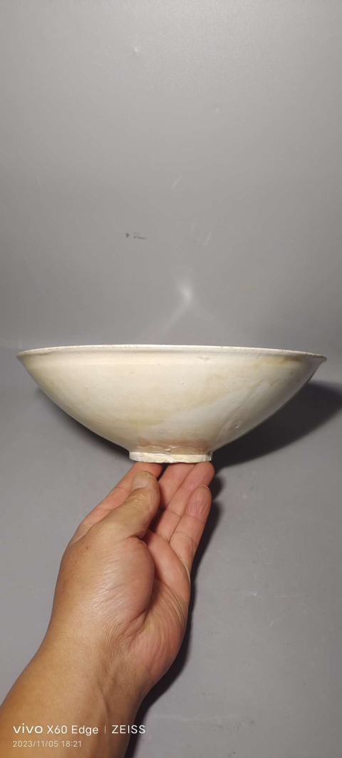 古玩陶瓷定窯系白釉斗笠碗拍賣,當前價格16000元