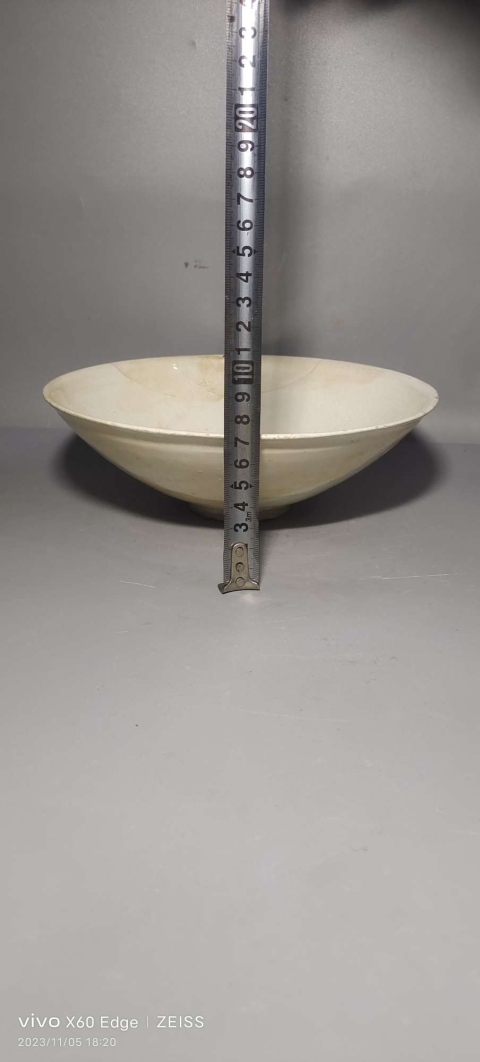 古玩陶瓷定窯系白釉斗笠碗拍賣,當前價格16000元