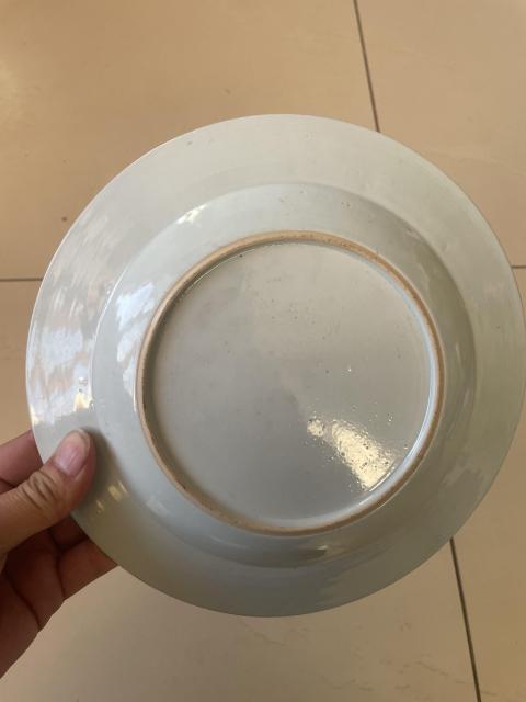 古玩陶瓷礬紅墨彩描金花卉紋盤拍賣,當前價格1800元