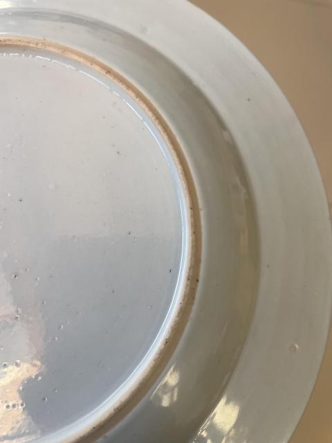 古玩陶瓷礬紅墨彩描金花卉紋盤拍賣,當前價格1800元