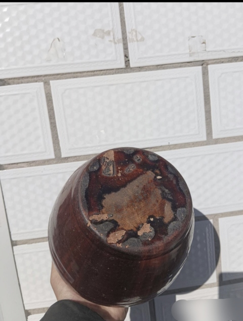 古玩陶瓷嘉慶鈞紅釉蓋罐拍賣，當前價格6800元