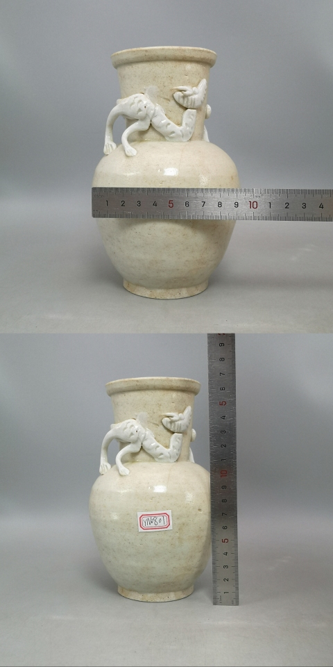 古玩陶瓷宋代青白瓷貼塑瓶拍賣,當前價格1688元