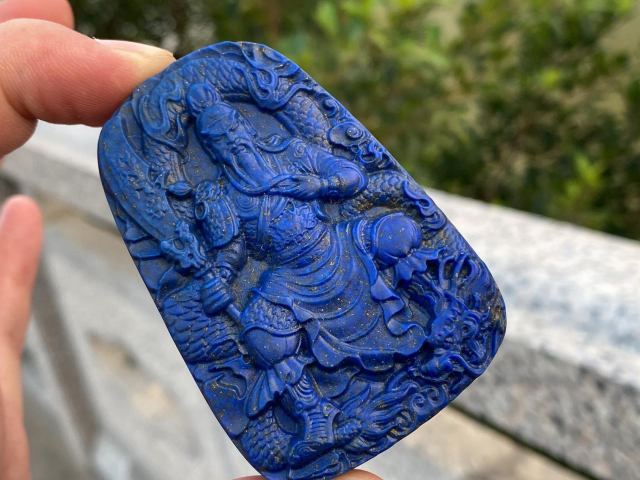 古玩雜項青金石關公牌拍賣，當前價格3600元