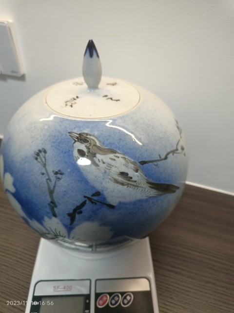 古玩陶瓷大號噴釉花鳥西瓜罐拍賣,當前價格1888元