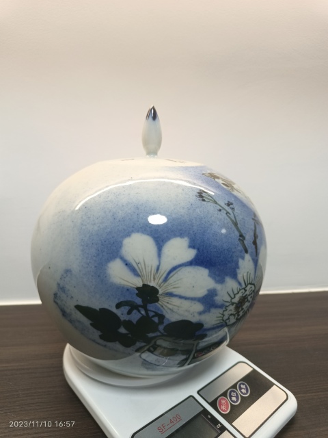 古玩陶瓷大號噴釉花鳥西瓜罐拍賣,當前價格1888元