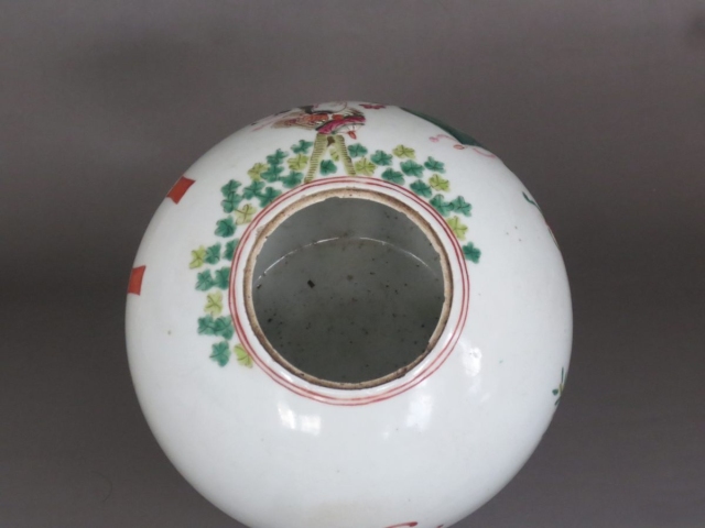 古玩陶瓷粉彩麒麟送子西瓜罐拍賣,當前價格2588元