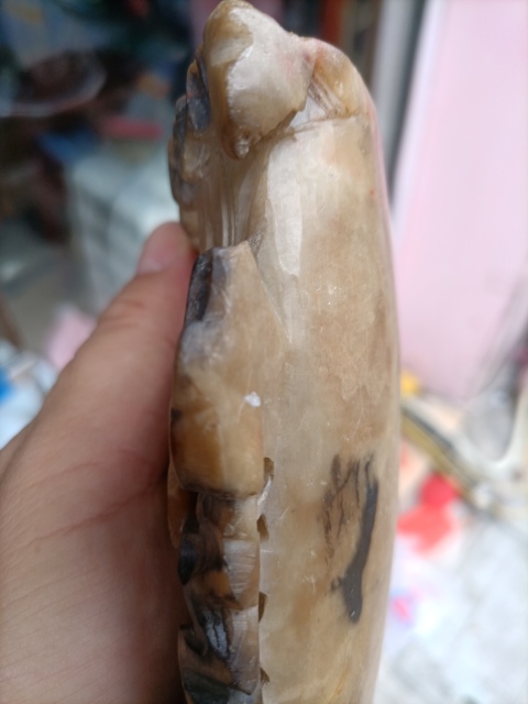 古玩玉器(特價)民國壽山石雕筆筒拍賣,當前價格580元