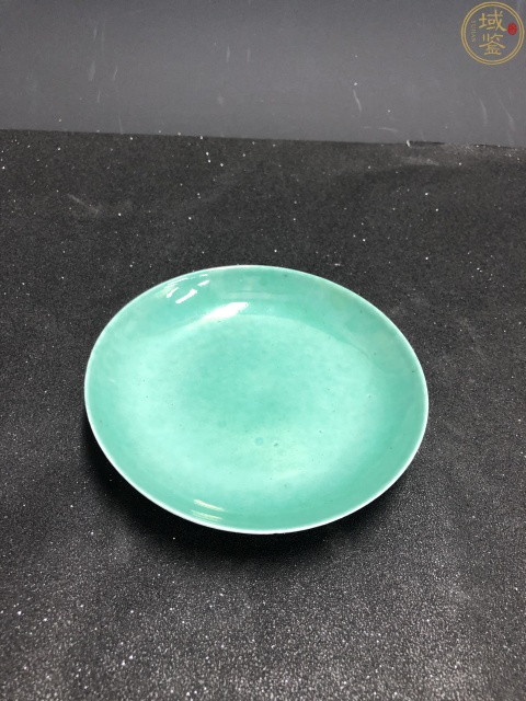 古玩陶瓷民國·松石綠釉盤真品鑒賞圖