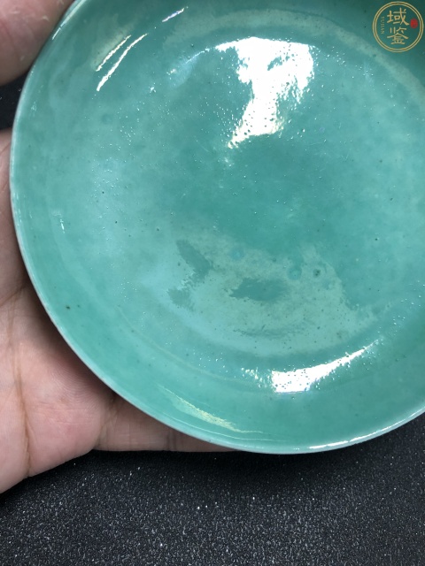 古玩陶瓷民國·松石綠釉盤真品鑒賞圖