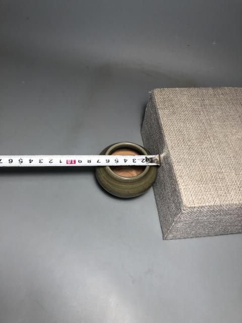 古玩陶瓷元代龍泉青釉暗刻花水盂（精品）拍賣，當前價格5280元