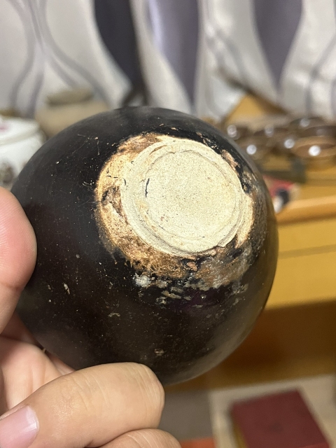 古玩陶瓷黑釉不倒翁盞拍賣，當前價格9999元