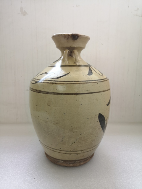 古玩陶瓷磁州窯四系盤口壺拍賣,當(dāng)前價(jià)格750元