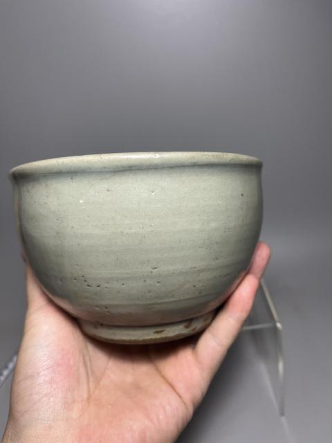 古玩陶瓷明代龍泉青瓷缽式碗精品拍賣，當前價格3680元
