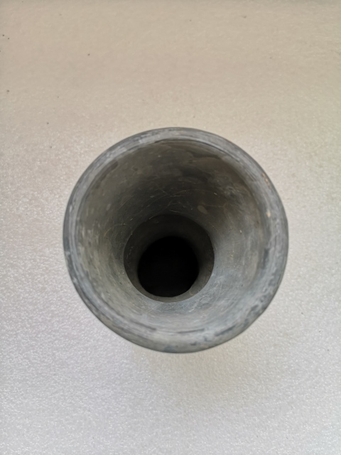 古玩陶瓷清代早期灰陶花觚拍賣，當前價格680元