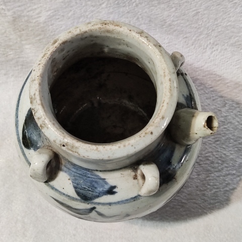 古玩陶瓷吉語紋青花四系壺拍賣,當前價格668元