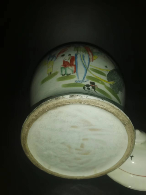 古玩陶瓷粉彩教子圖人物紋將軍罐拍賣,當(dāng)前價(jià)格8600元