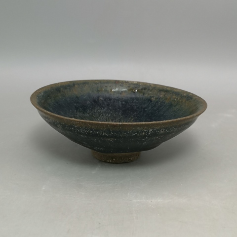 古玩陶瓷宋代建盞黑釉兔毫盞拍賣，當(dāng)前價格36000元