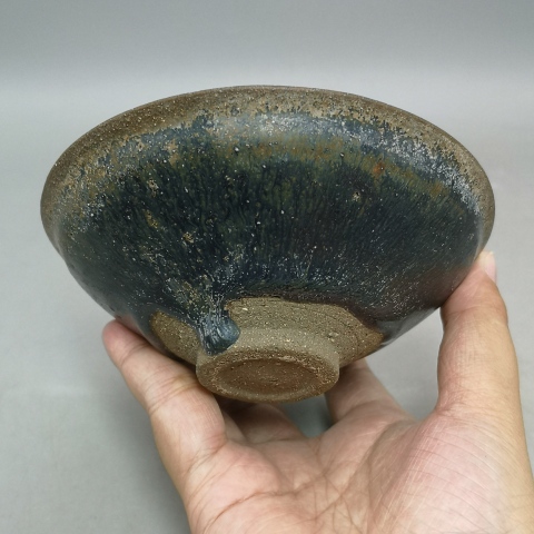 古玩陶瓷宋代建盞黑釉兔毫盞拍賣，當(dāng)前價格36000元