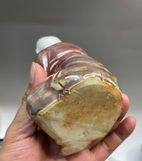 古玩陶瓷創匯紅釉童子擺件拍賣,當前價格6800元