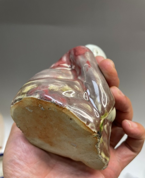 古玩陶瓷創匯紅釉童子擺件拍賣,當前價格6800元