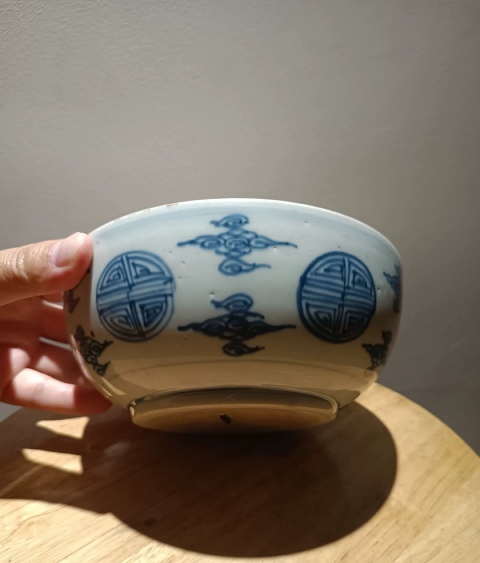 古玩陶瓷雍正淡描青花擂缽拍賣，當前價格4200元