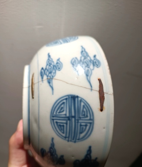古玩陶瓷雍正淡描青花擂缽拍賣，當前價格4200元