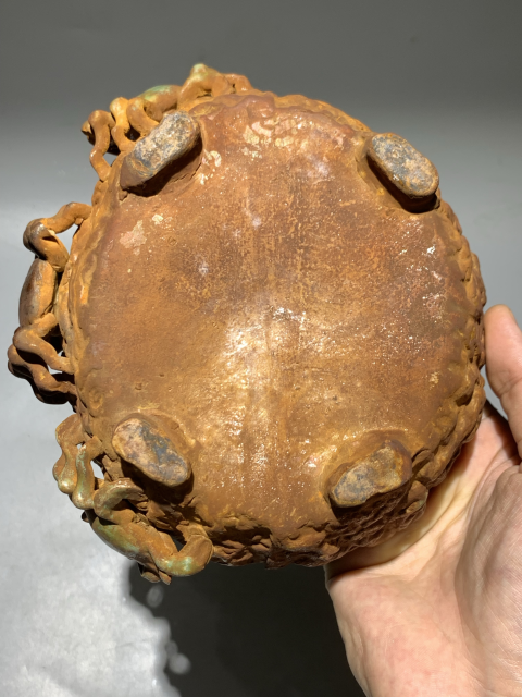 古玩陶瓷清代石灣窯蟹甲八方洗 水仙盆拍賣(mài),當(dāng)前價(jià)格688元