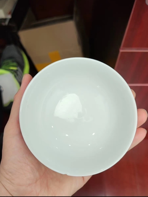 古玩陶瓷民國胭脂紅開窗壽桃紋碗拍賣,當前價格800元