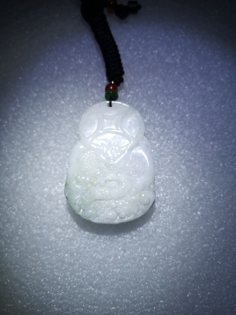 古玩玉器天然翡翠雕“財神”掛件拍賣，當前價格680元