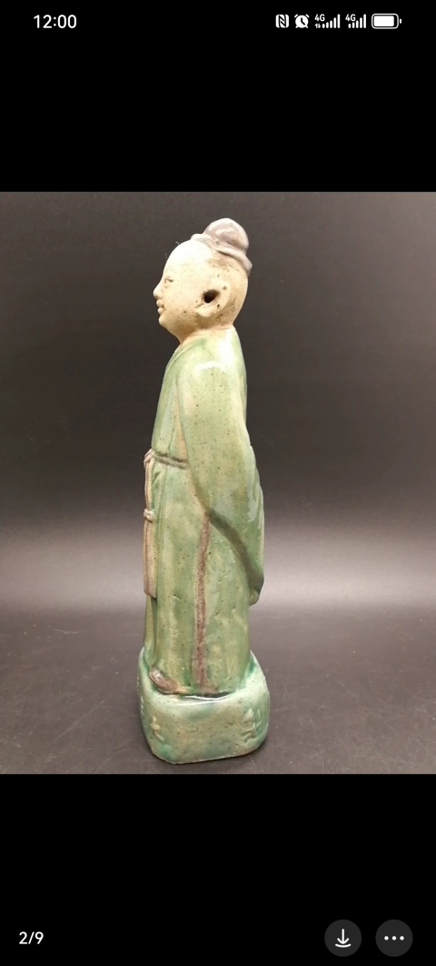 古玩陶瓷素三彩八仙人物造像拍賣，當前價格3800元