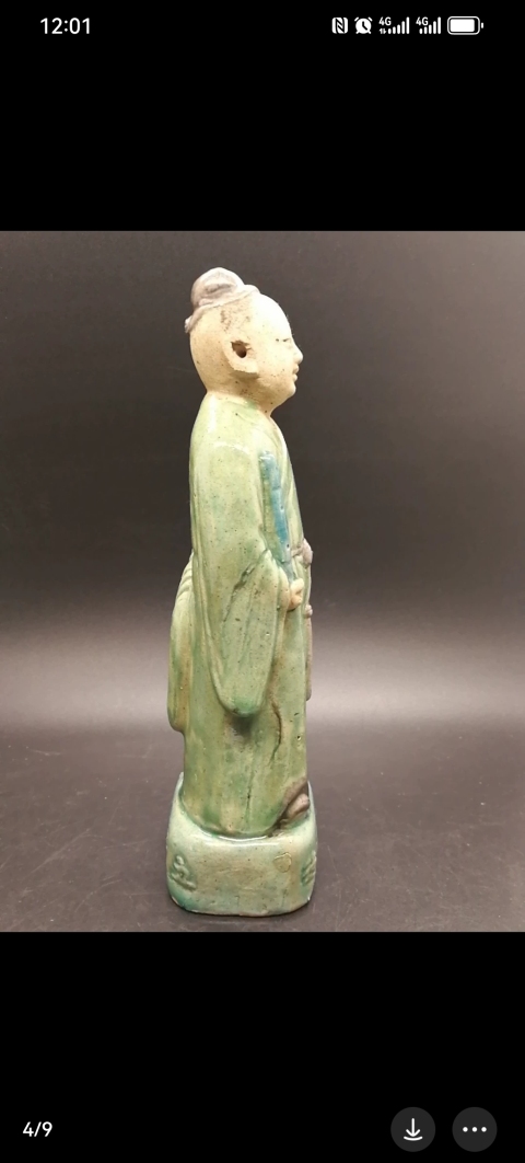 古玩陶瓷素三彩八仙人物造像拍賣，當前價格3800元