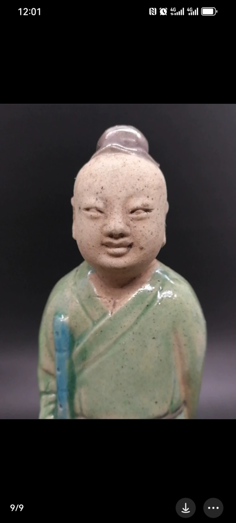 古玩陶瓷素三彩八仙人物造像拍賣，當前價格3800元