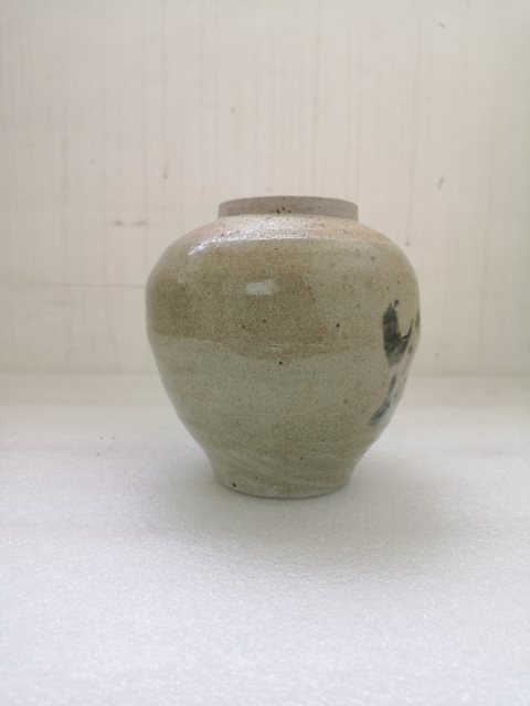 古玩陶瓷清代早期青花罐拍賣(mài)，當(dāng)前價(jià)格580元