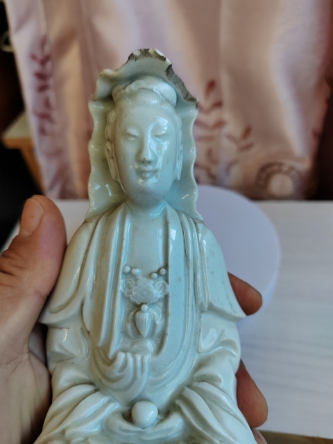 古玩陶瓷觀音菩薩塑像拍賣,當前價格668元