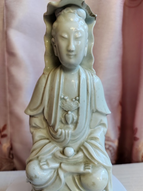 古玩陶瓷觀音菩薩塑像拍賣,當前價格668元