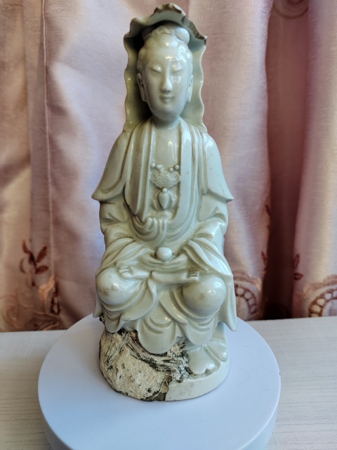 古玩陶瓷觀音菩薩塑像拍賣,當前價格668元