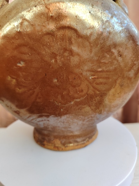 古玩陶瓷紫金釉雙系抱月瓶拍賣,當前價格299元