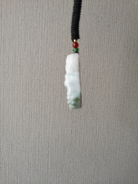 古玩玉器天然翡翠雕“財神”掛件拍賣，當前價格680元