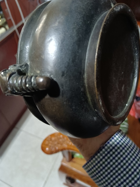 古玩銅器晚清民國雙象耳銅爐拍賣，當前價格3800元