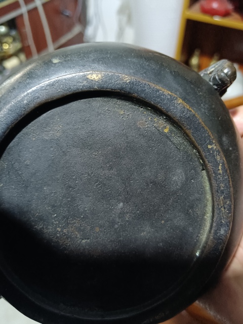 古玩銅器晚清民國雙象耳銅爐拍賣，當前價格3800元