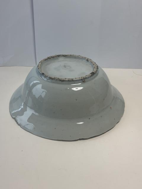 古玩陶瓷明晚期青花蝦趣圖折沿碗拍賣，當前價格3456元