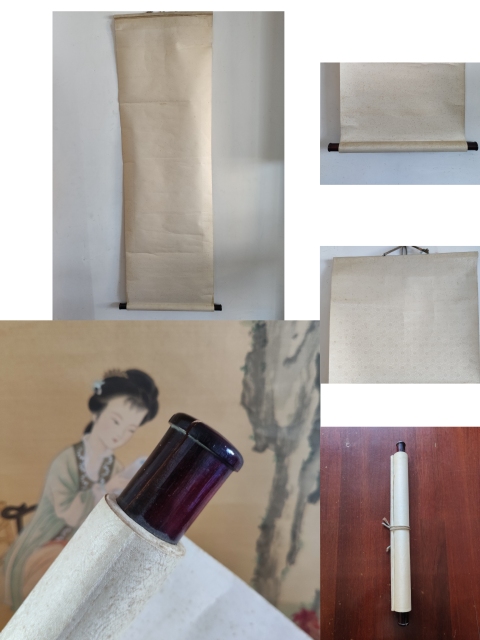 古玩字畫清末民初山陰鄭慶絹本仕女靜讀手工原裱立軸拍賣,當前價格3988元