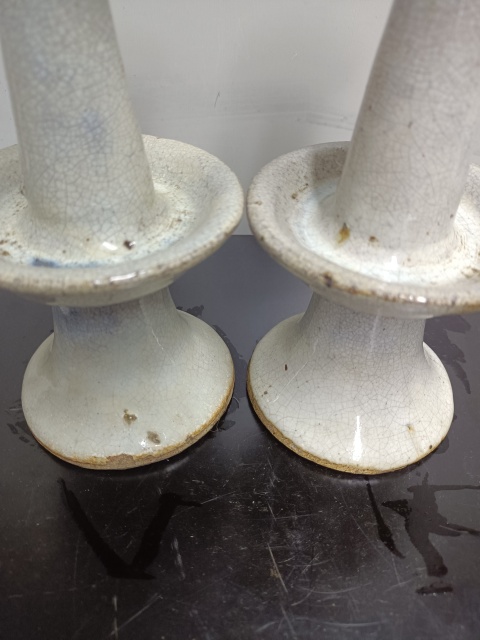 古玩陶瓷哥釉開片雙層蠟臺拍賣，當前價格788元