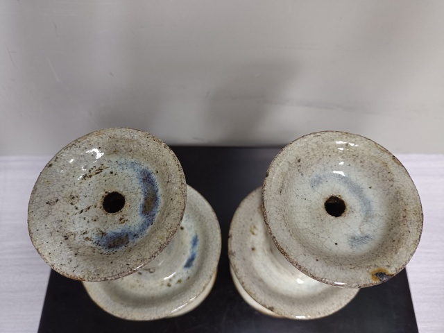 古玩陶瓷哥釉開片雙層蠟臺拍賣，當前價格788元