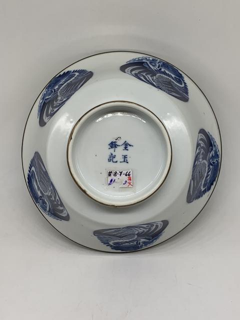 古玩陶瓷青花團鶴紋蓋碗拍賣,當前價格4500元