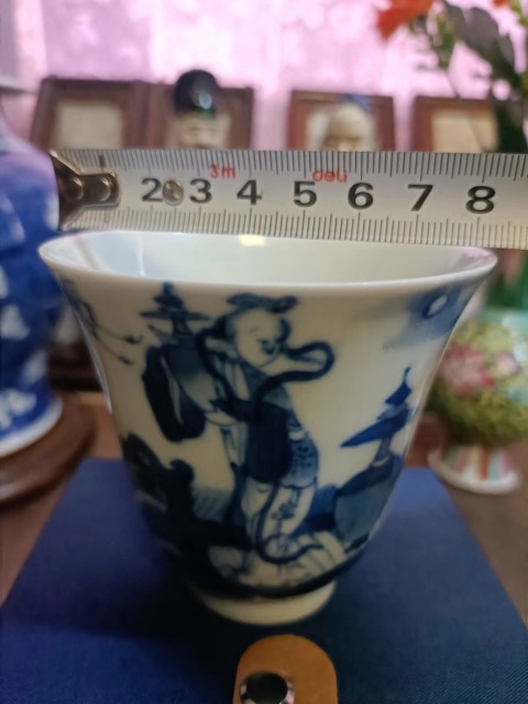古玩陶瓷青花人物鈴鐺杯拍賣,當前價格8888元