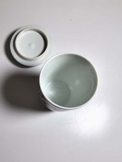 古玩陶瓷清晚期 青花五彩龍紋蓋杯拍賣,當前價格450元