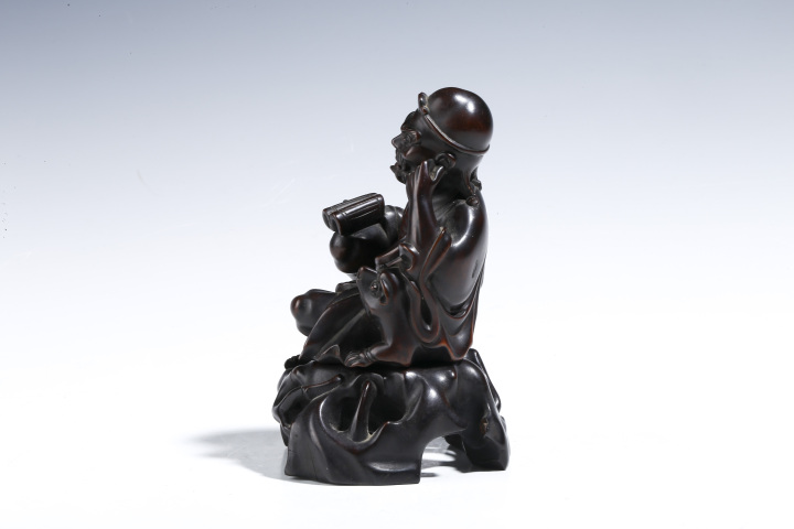 古玩雜項(xiàng)晚清民國(guó)·紅木伏虎羅漢像連座拍賣，當(dāng)前價(jià)格4555元