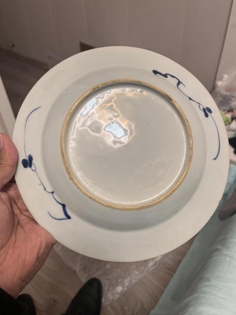 古玩陶瓷清康熙·精品一對青花折枝花卉紋折沿盤拍賣，當前價格3000元